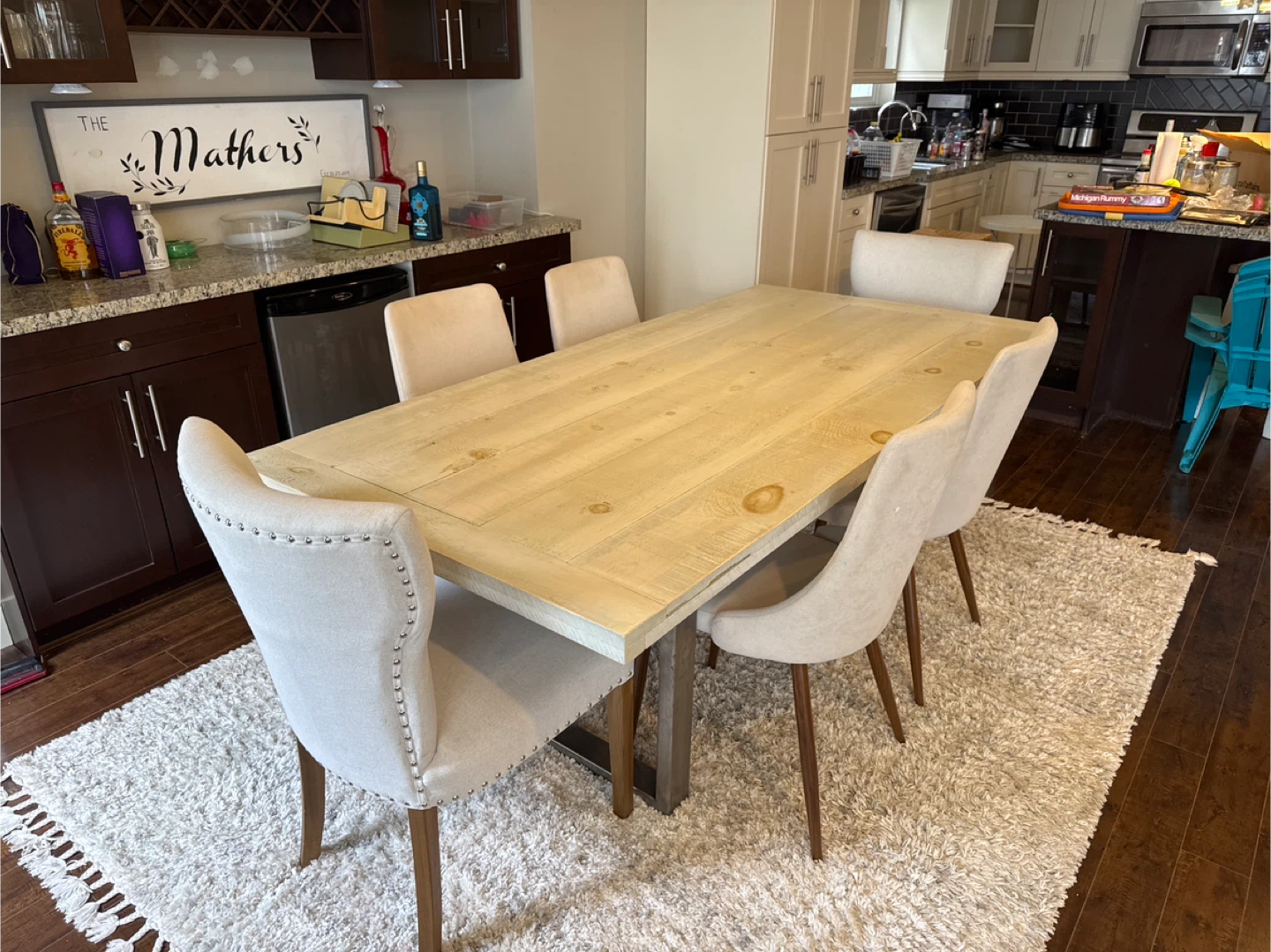 Farmhouse Dining Table with 6 Chairs - photo 3