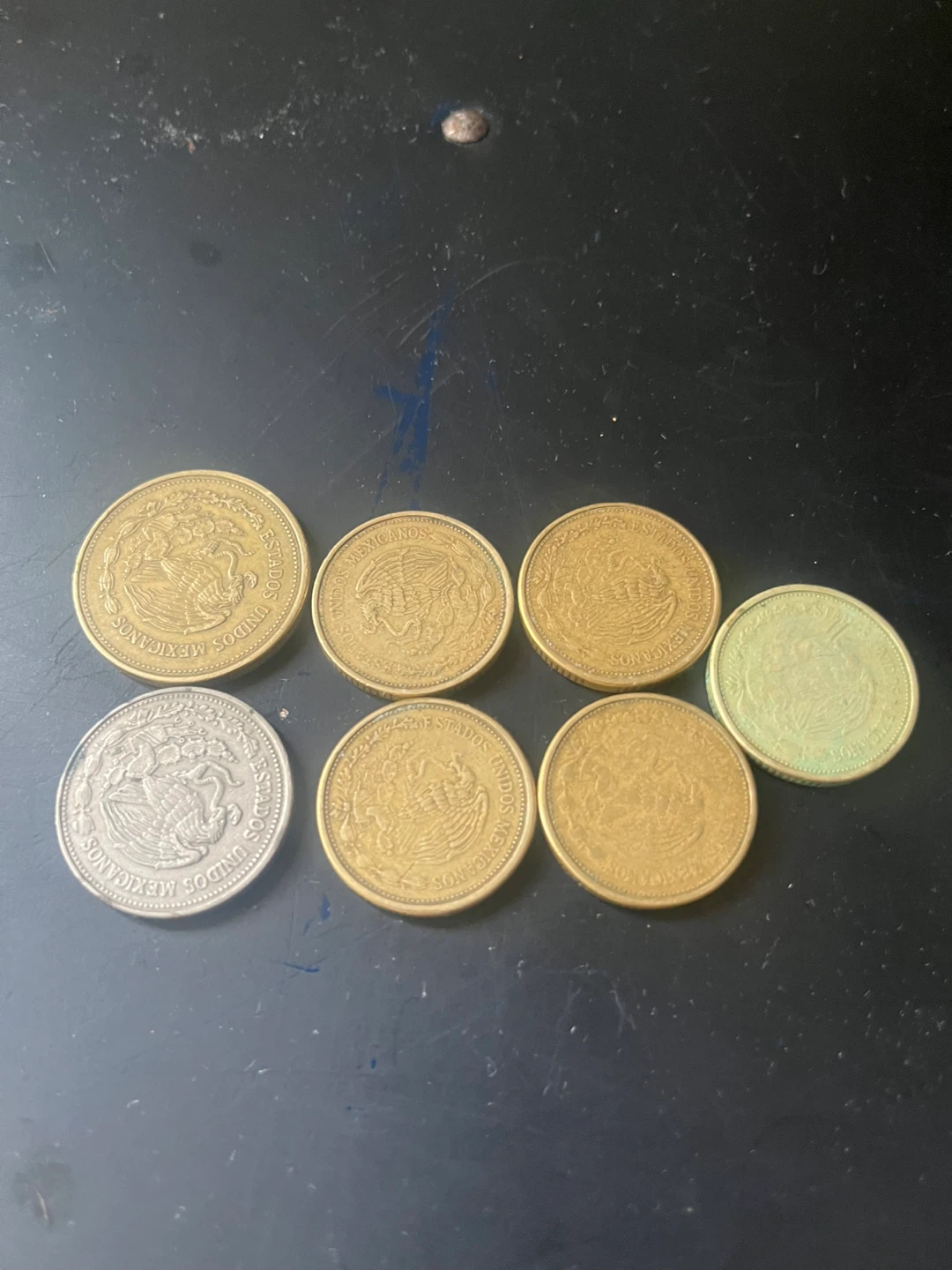 Collection of 7 Mexican Coins pesos - photo 2