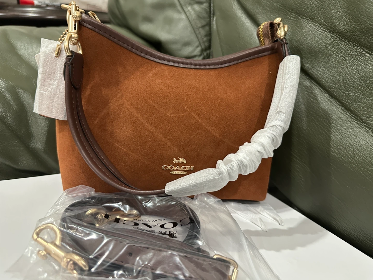 Coach Suede Shoulder Bag - photo 2