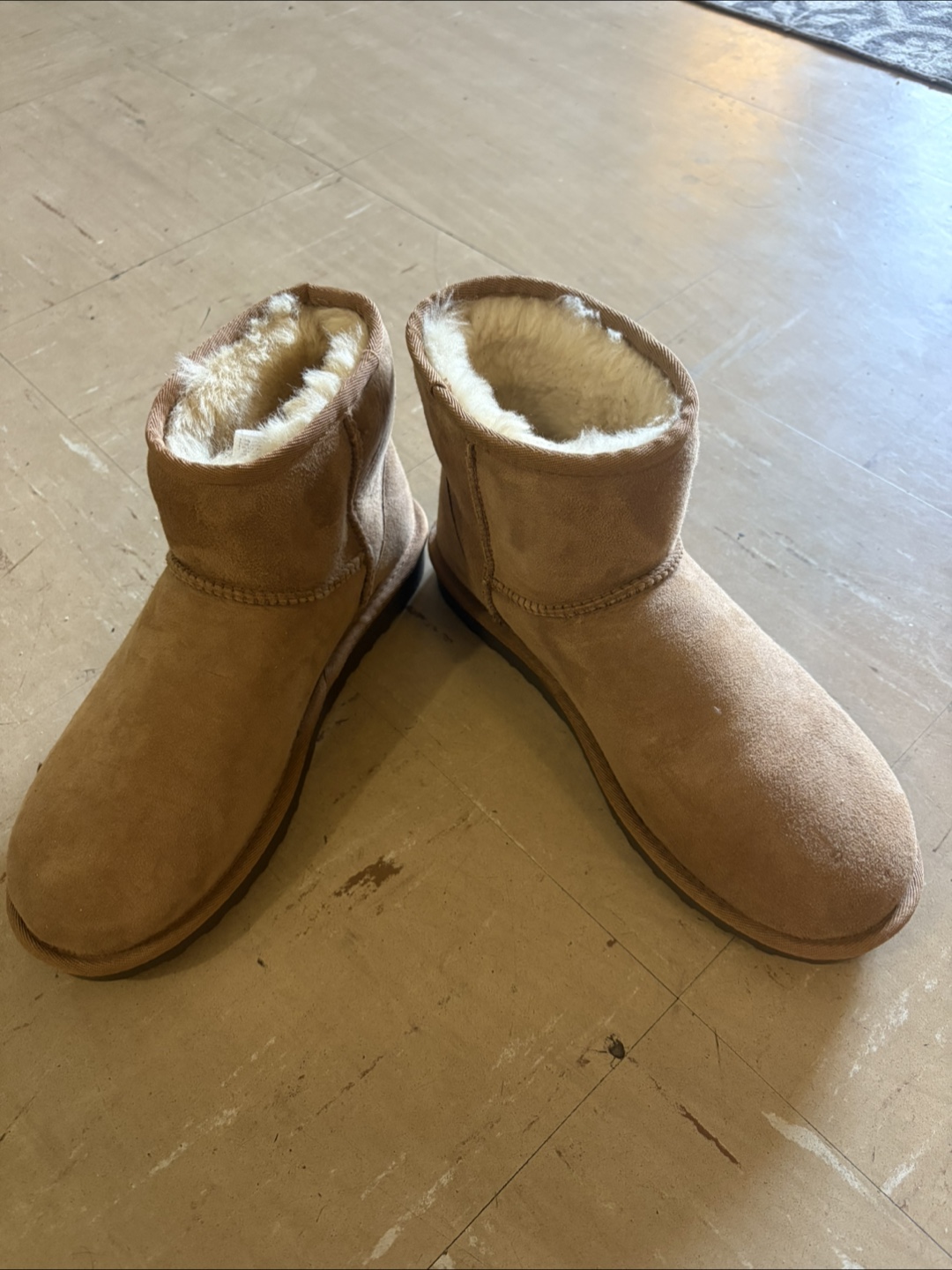 Brown Suede Booties