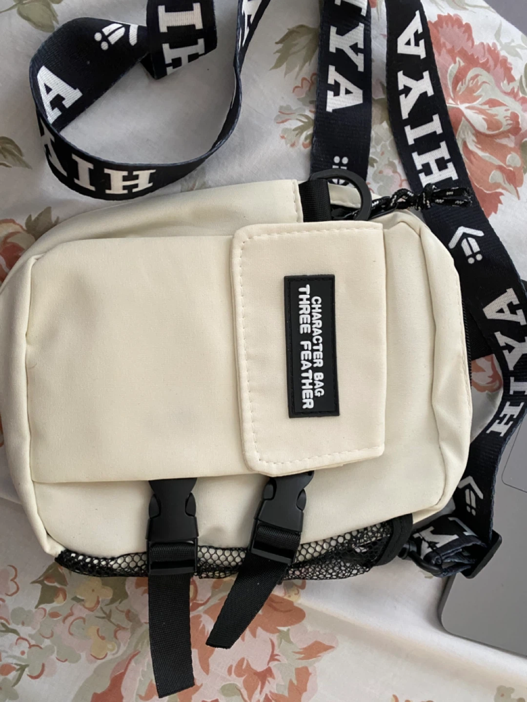 Cream Character Bag by Three Feather