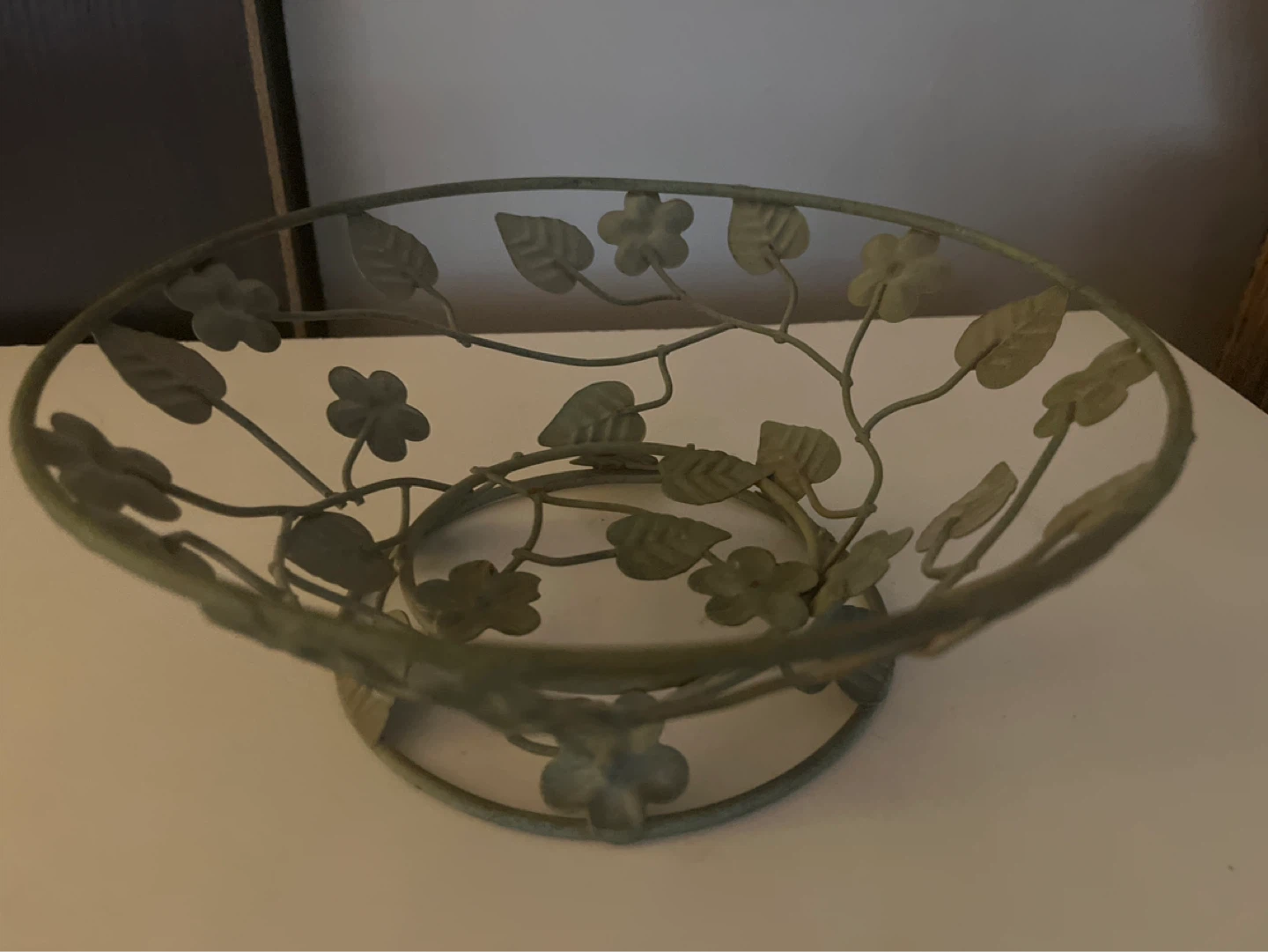 Decorative Wire Fruit Bowl with Floral Design - photo 2