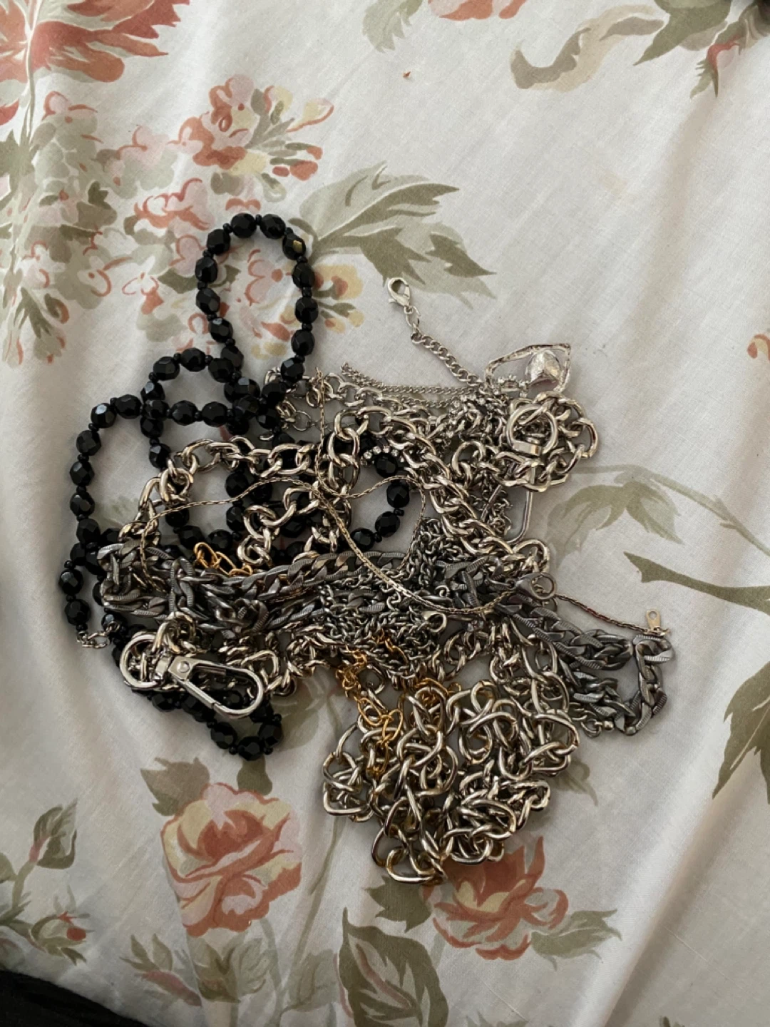 Assorted Silver and Black Necklaces