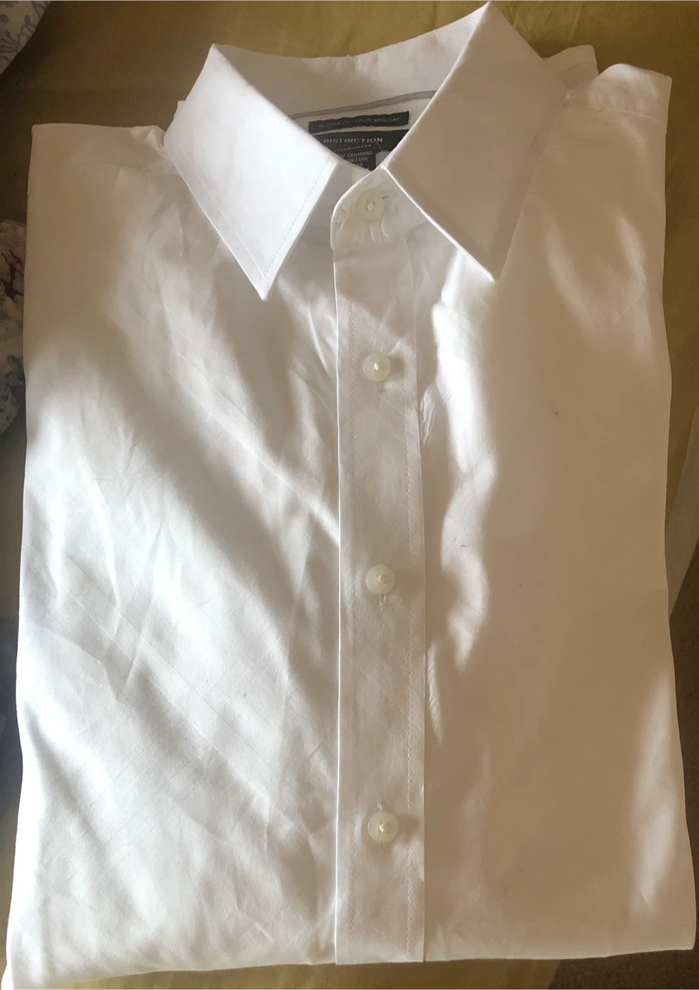 White Modern Fit Dress Shirt - Large