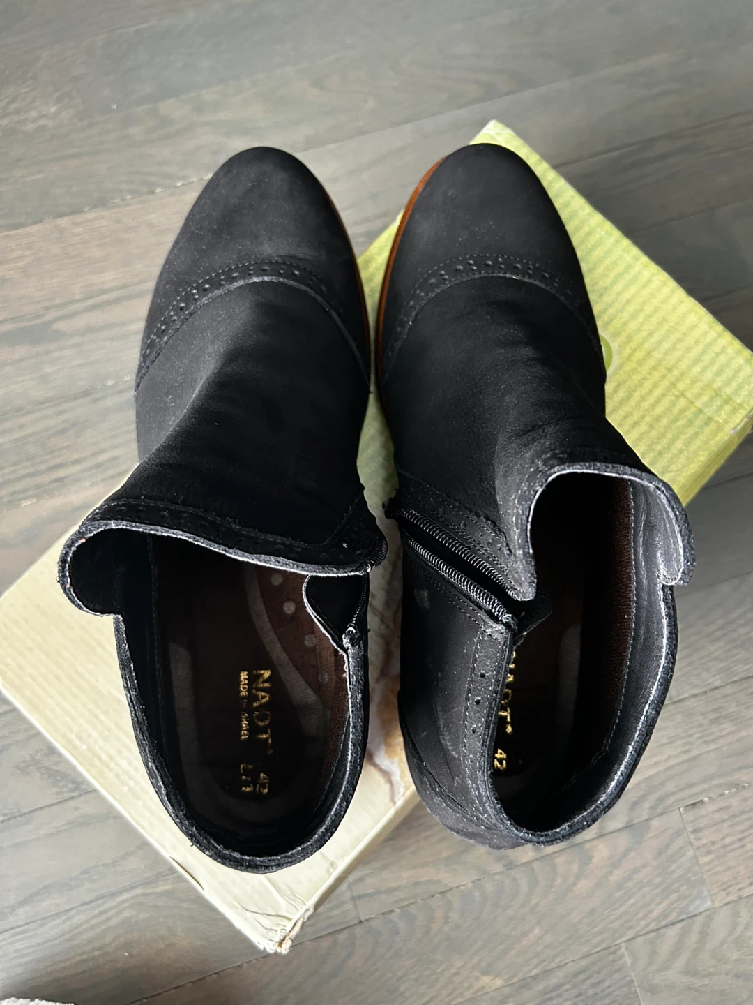 Naot Black Suede Ankle Boots - Size 42 - photo 4
