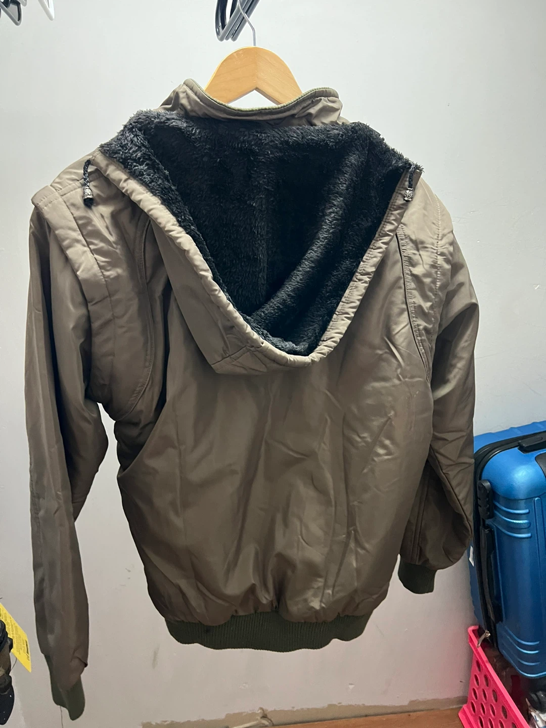 Brown Fleece-Lined Bomber Jacket - photo 2