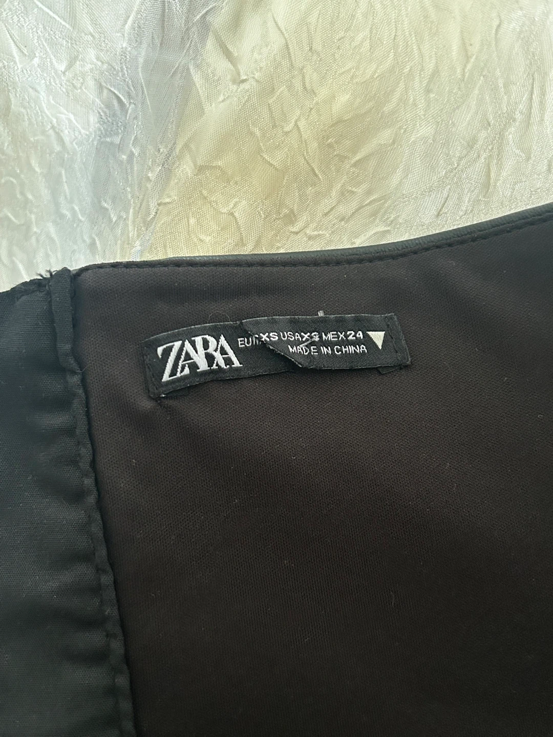 ZARA Black Faux Leather Corset Top - Size XS - photo 4