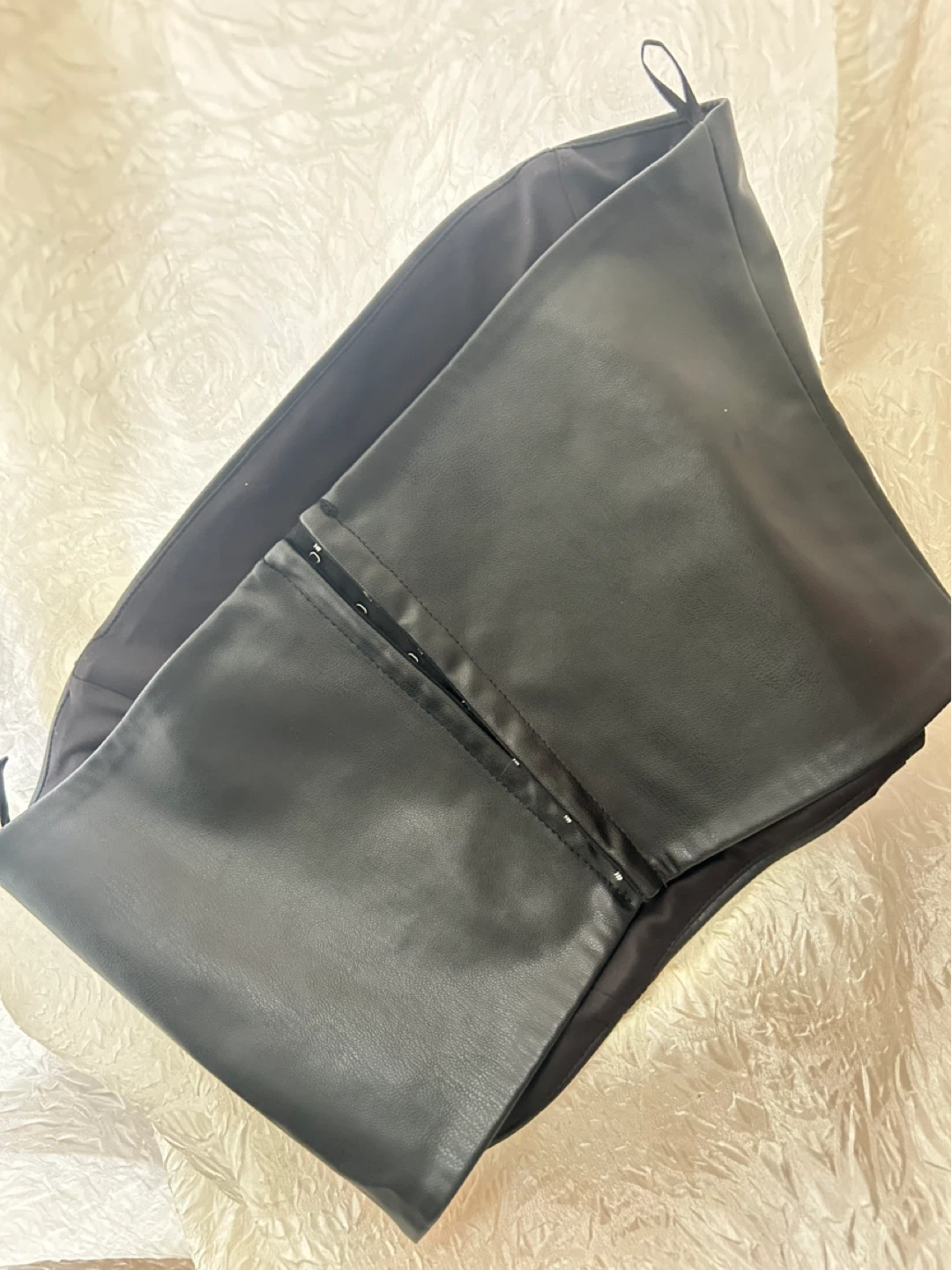 ZARA Black Faux Leather Corset Top - Size XS - photo 2