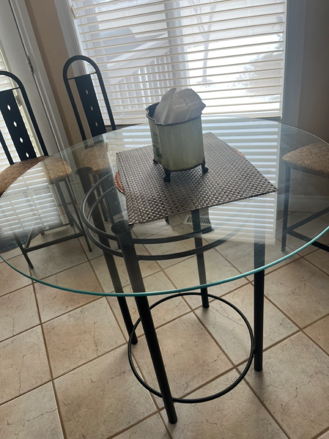 Glass Top Dining Set with 4 Chairs - photo 3