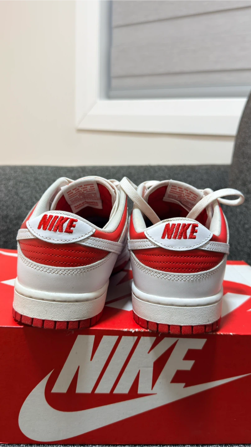 Nike Dunk Low Red White Sneakers - photo 3