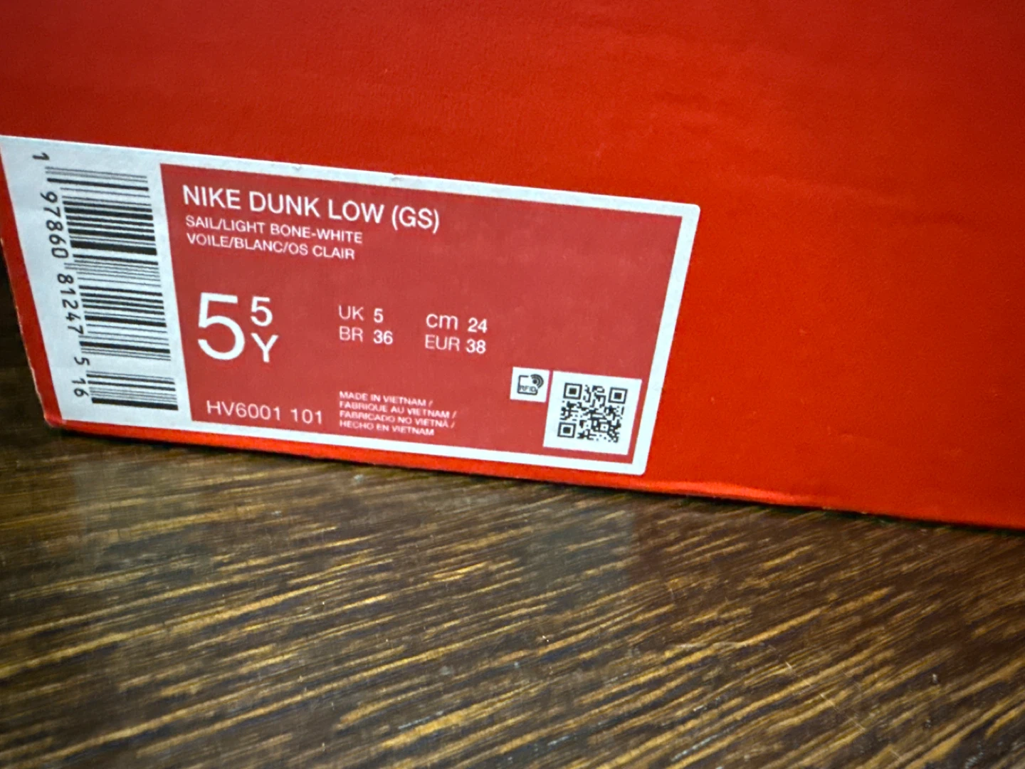 Nike Dunk Low (GS) Sail/Light Bone-White Shoes - photo 2
