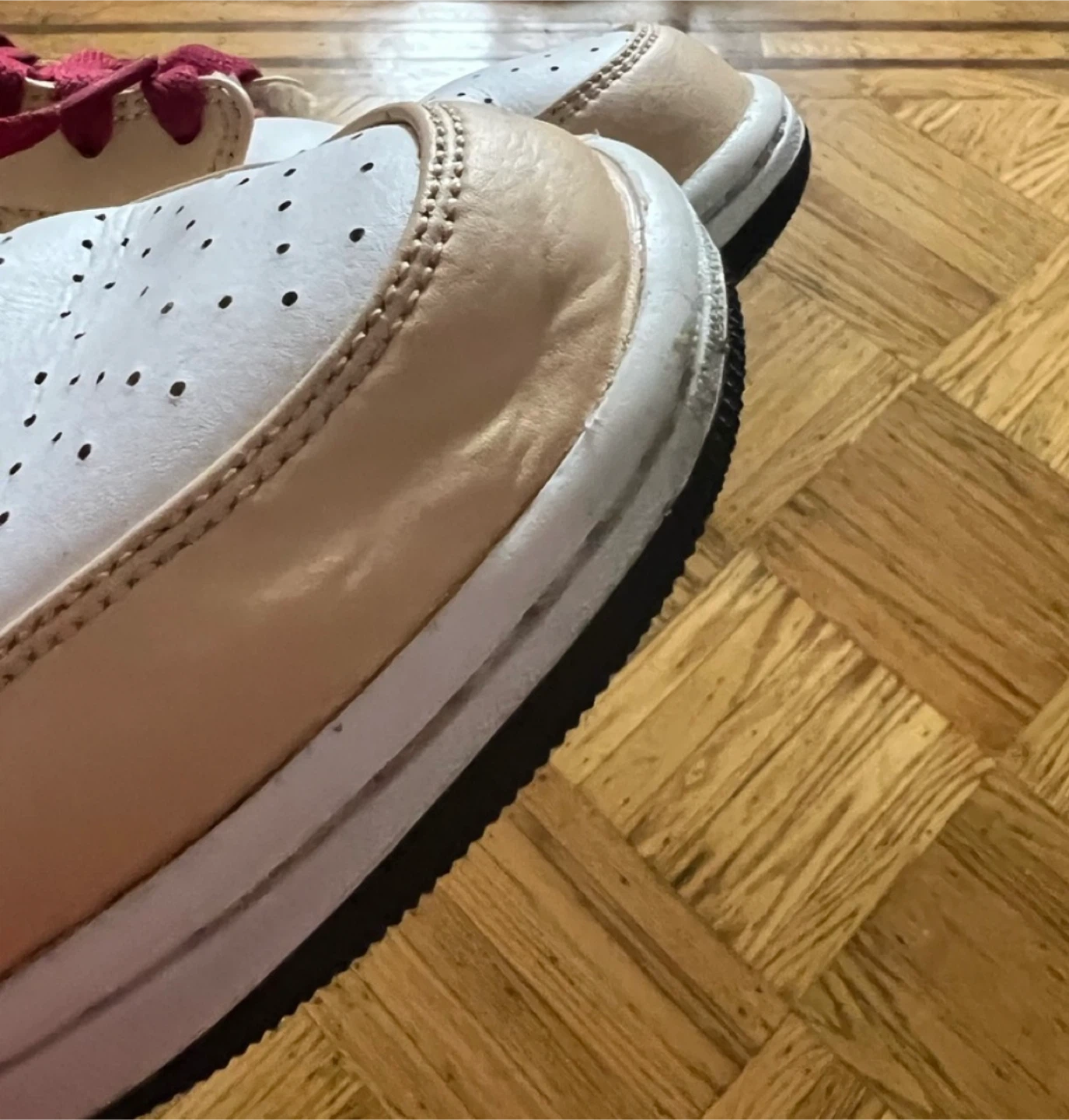 Air Jordan 1 Mid SE "Wheat and Crimson" Sneakers - photo 4