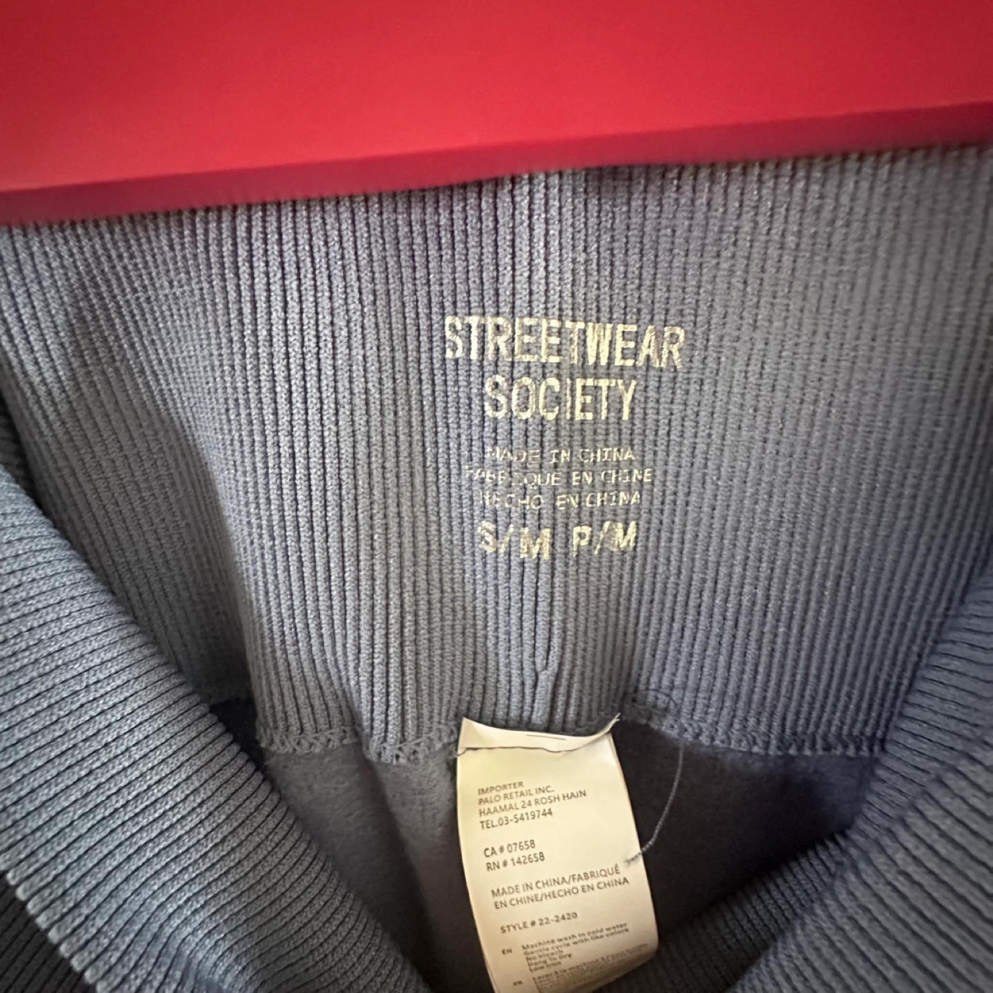 Streetwear Society Ribbed Leggings S/M Light Blue - photo 4