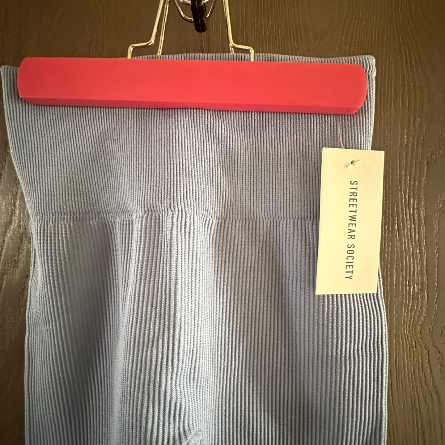 Streetwear Society Ribbed Leggings S/M Light Blue - photo 2