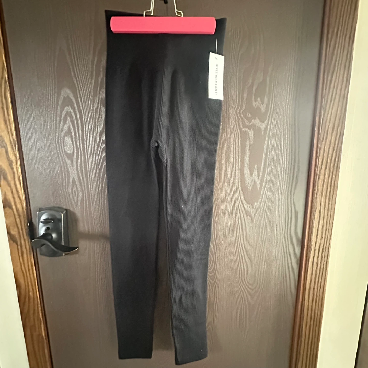 Streetwear Society Ribbed Leggings S/M Black