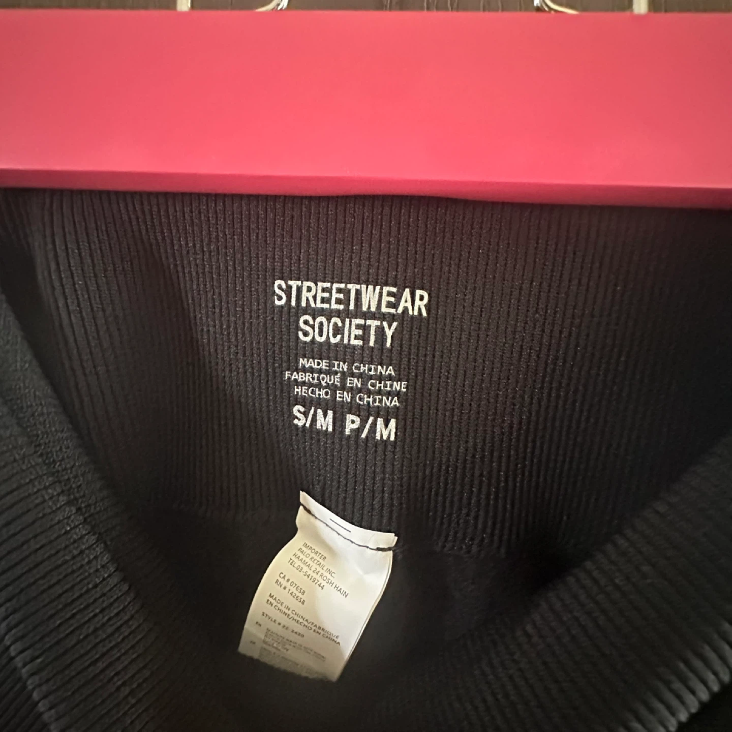 Streetwear Society Ribbed Leggings S/M Black - photo 4