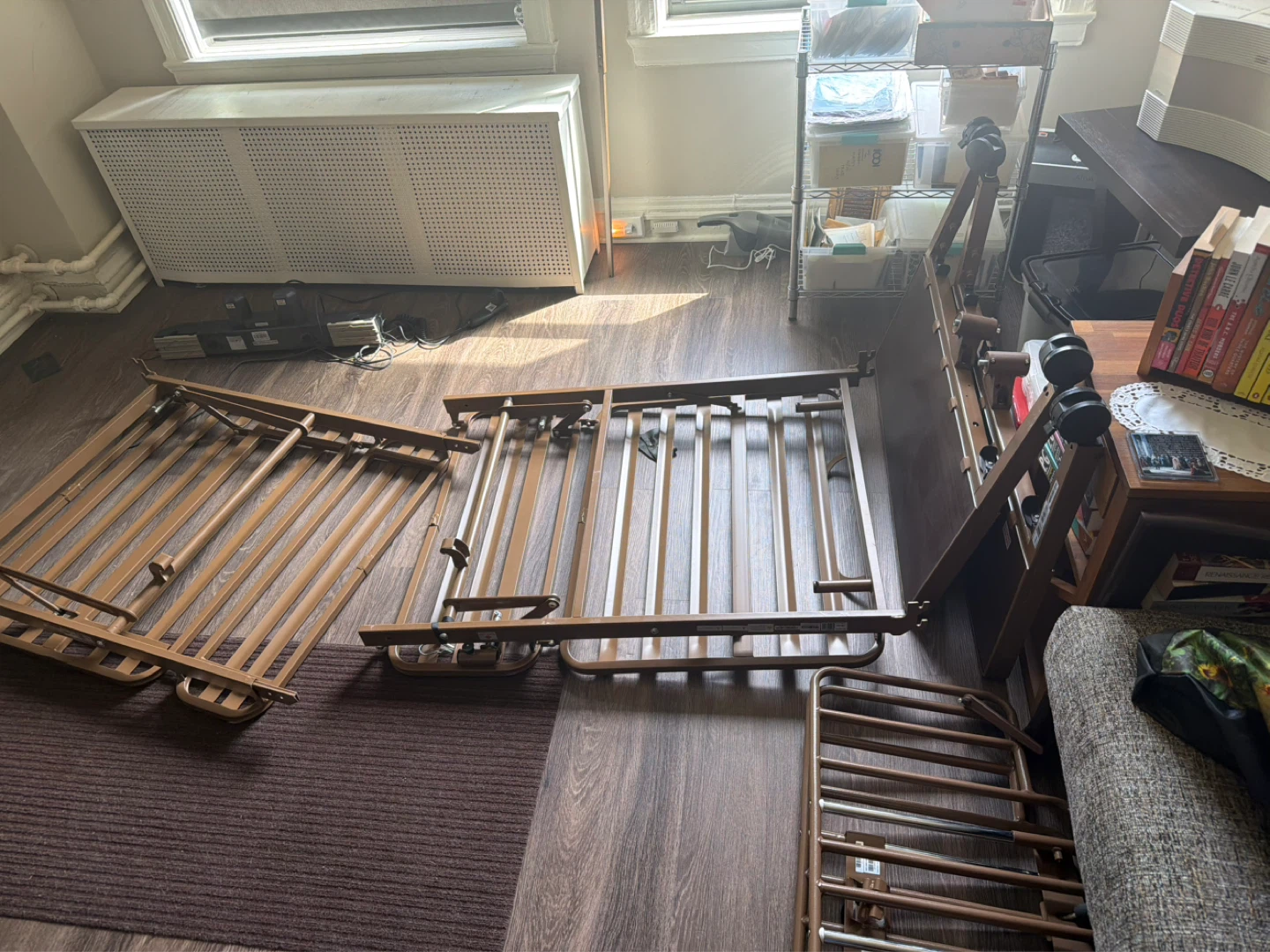 Adjustable Hospital Bed Frame with Wheels