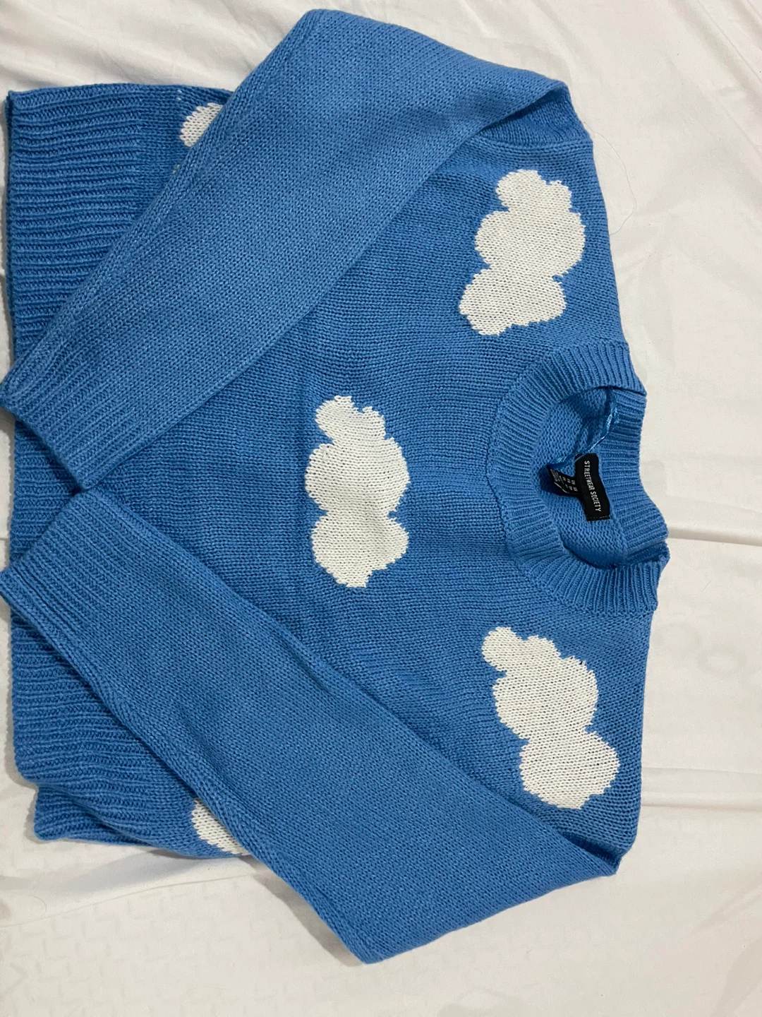 Blue Cloud Knit Sweater