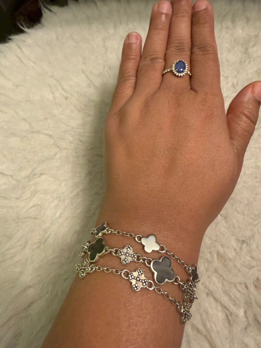 Barse Sterling Silver 925 Clover Bracelet