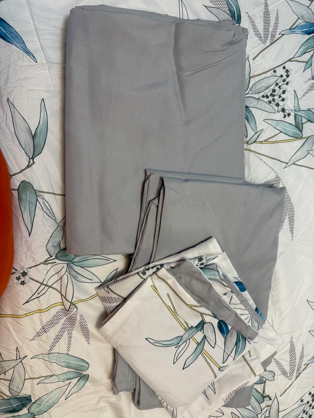 Queen Bamboo Leaf Print Duvet Cover Set - photo 4