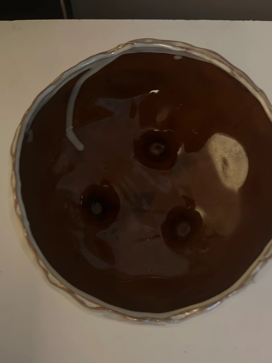Ceramic decorative bowl with unique wavy rim - photo 2