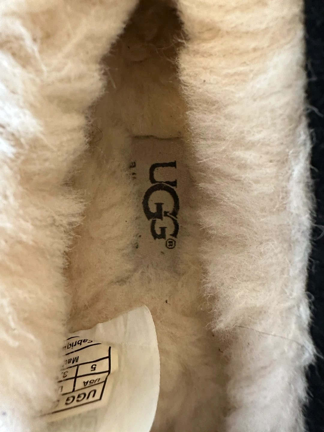 UGG Australia Black Suede Sheepskin Moccasins - photo 2