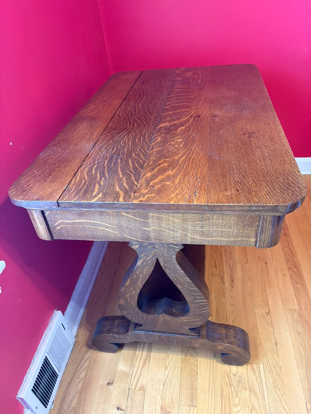 Antique Oak Desk with Drawers - photo 2