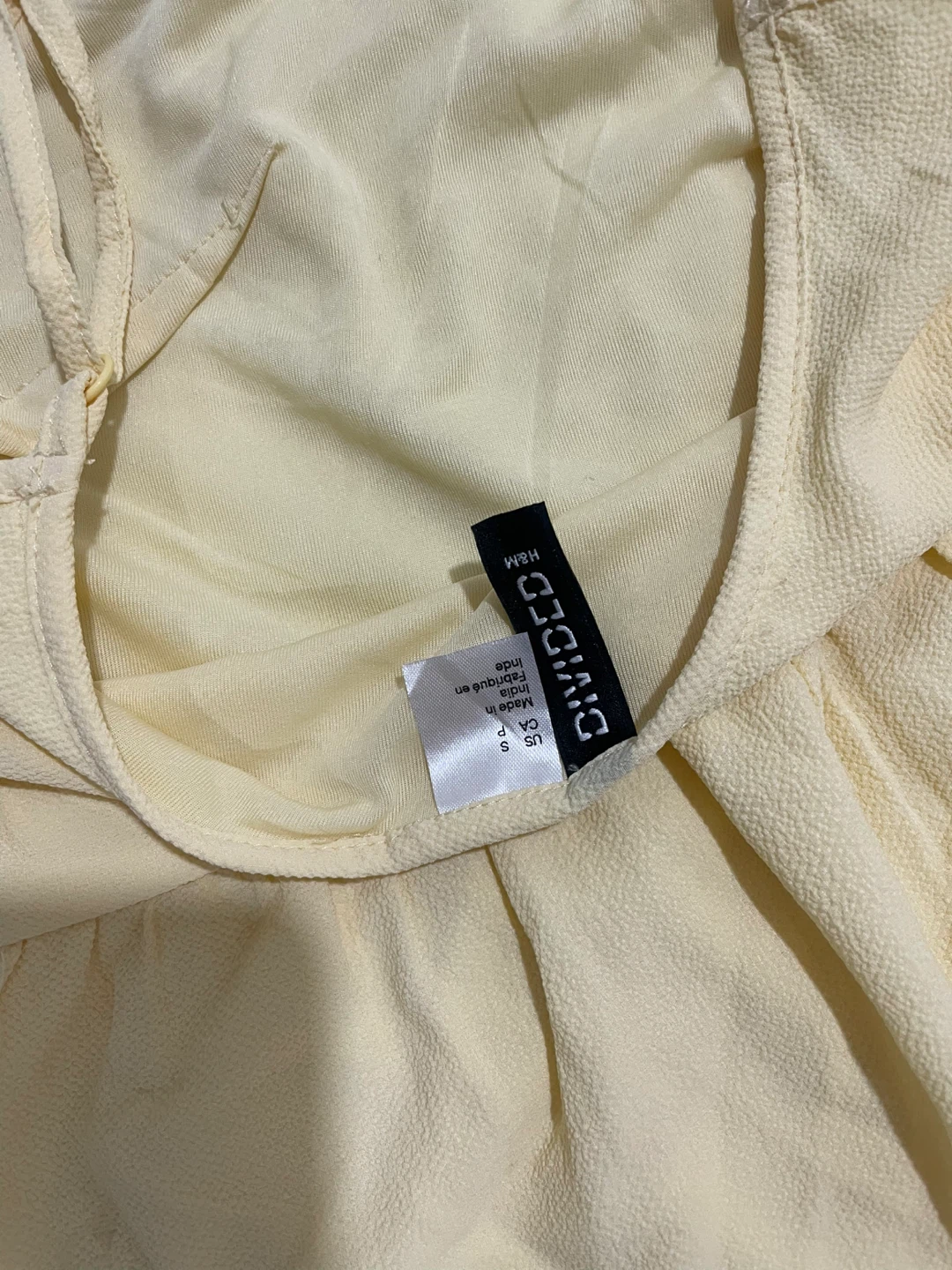 H&M Divided Yellow Tiered Dress - Size S - photo 4