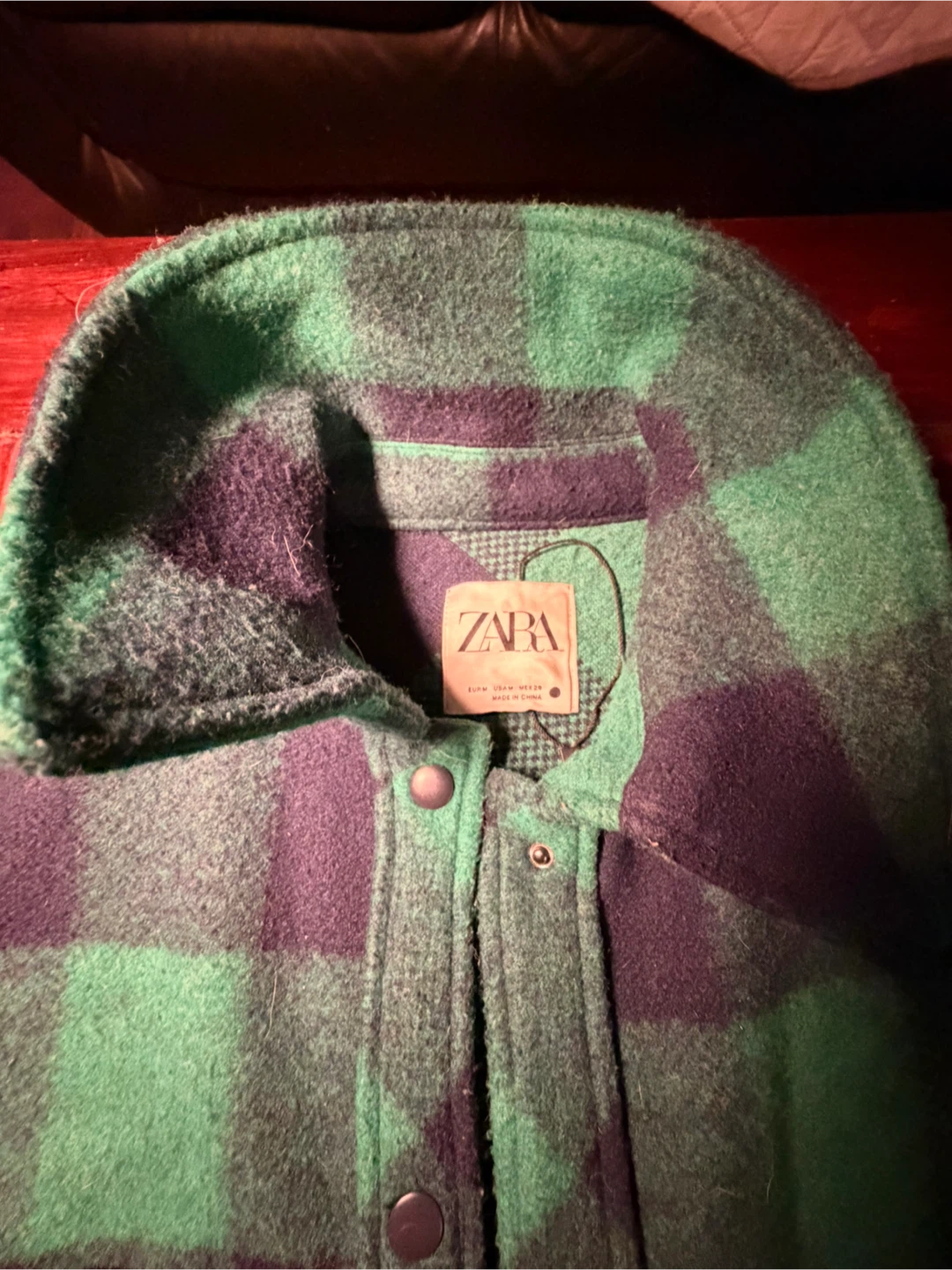 ZARA Plaid Flannel Shirt Jacket - photo 2