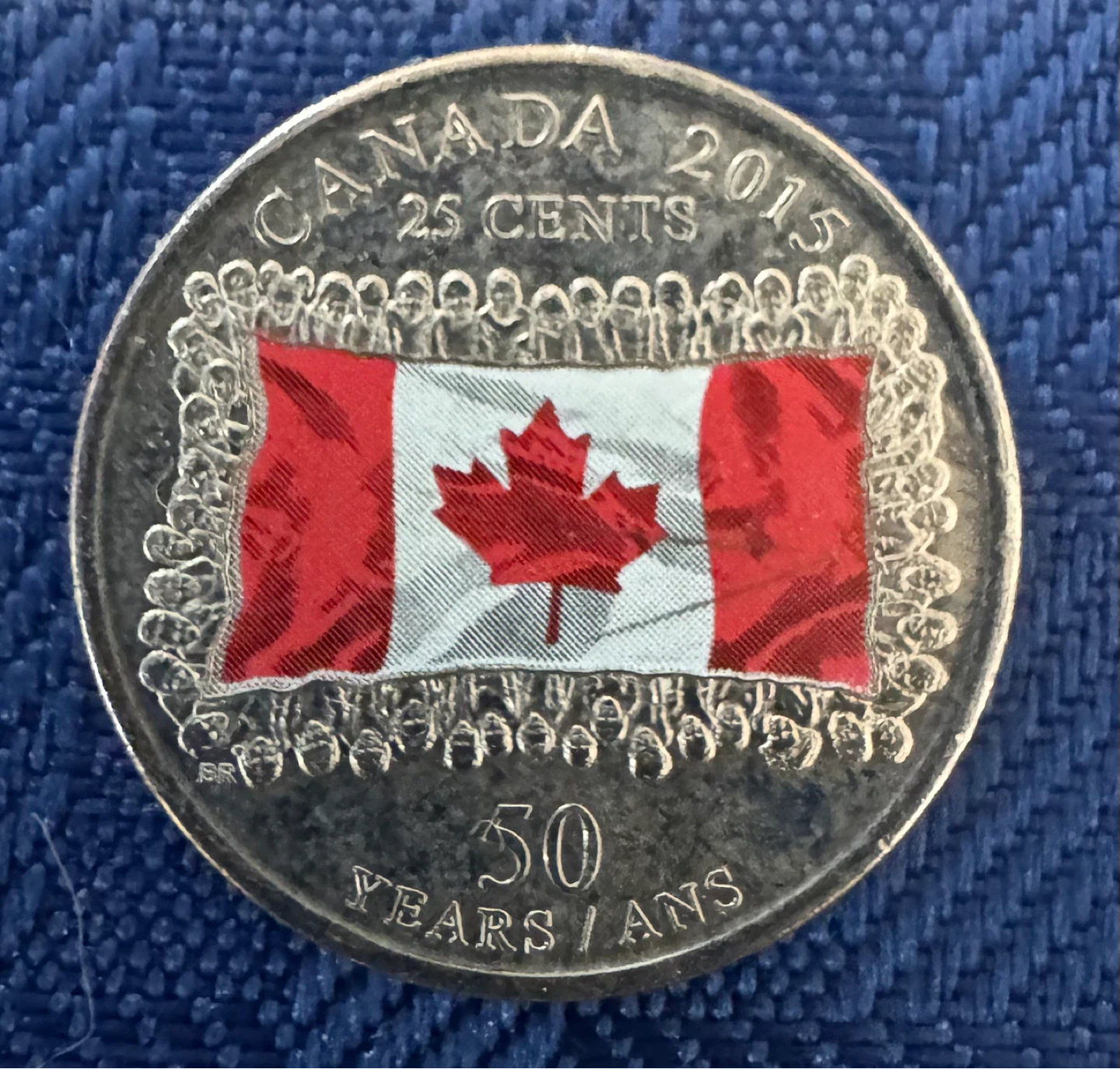 Canada 25 Cents Coin 2015 - 50 Years - photo 2
