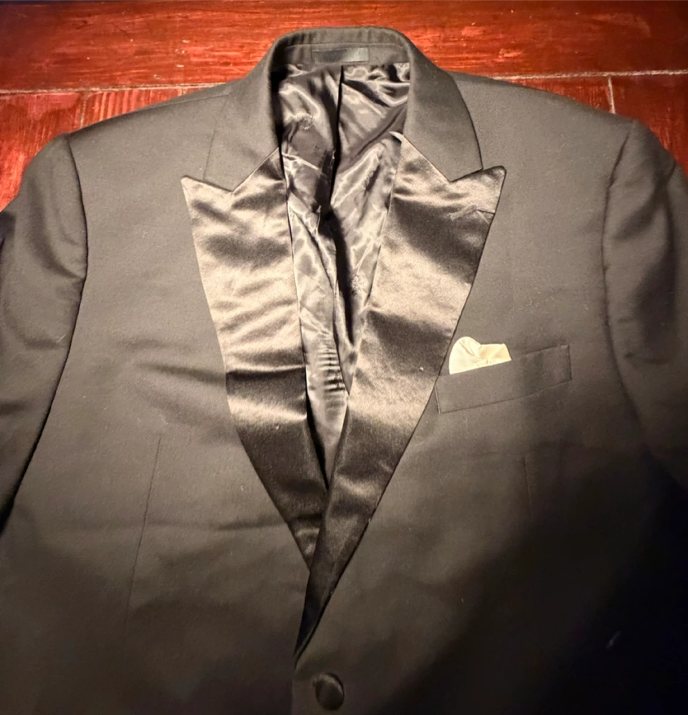 Black Tuxedo Jacket with Satin Lapels - photo 2