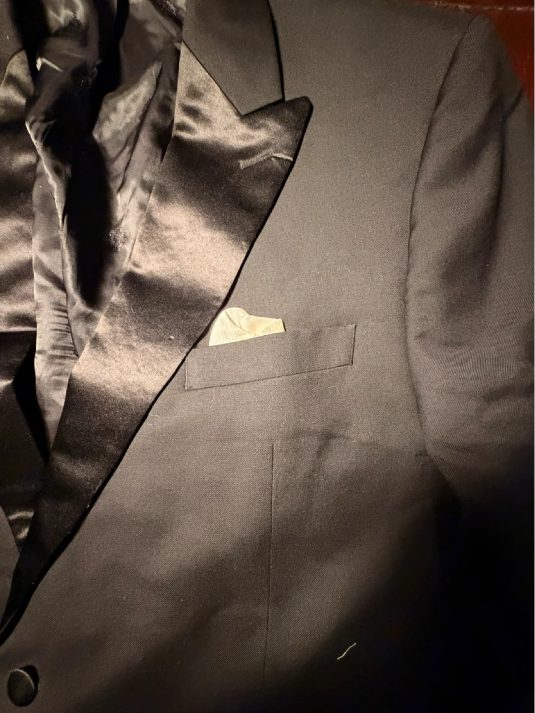 Black Tuxedo Jacket with Satin Lapels - photo 3