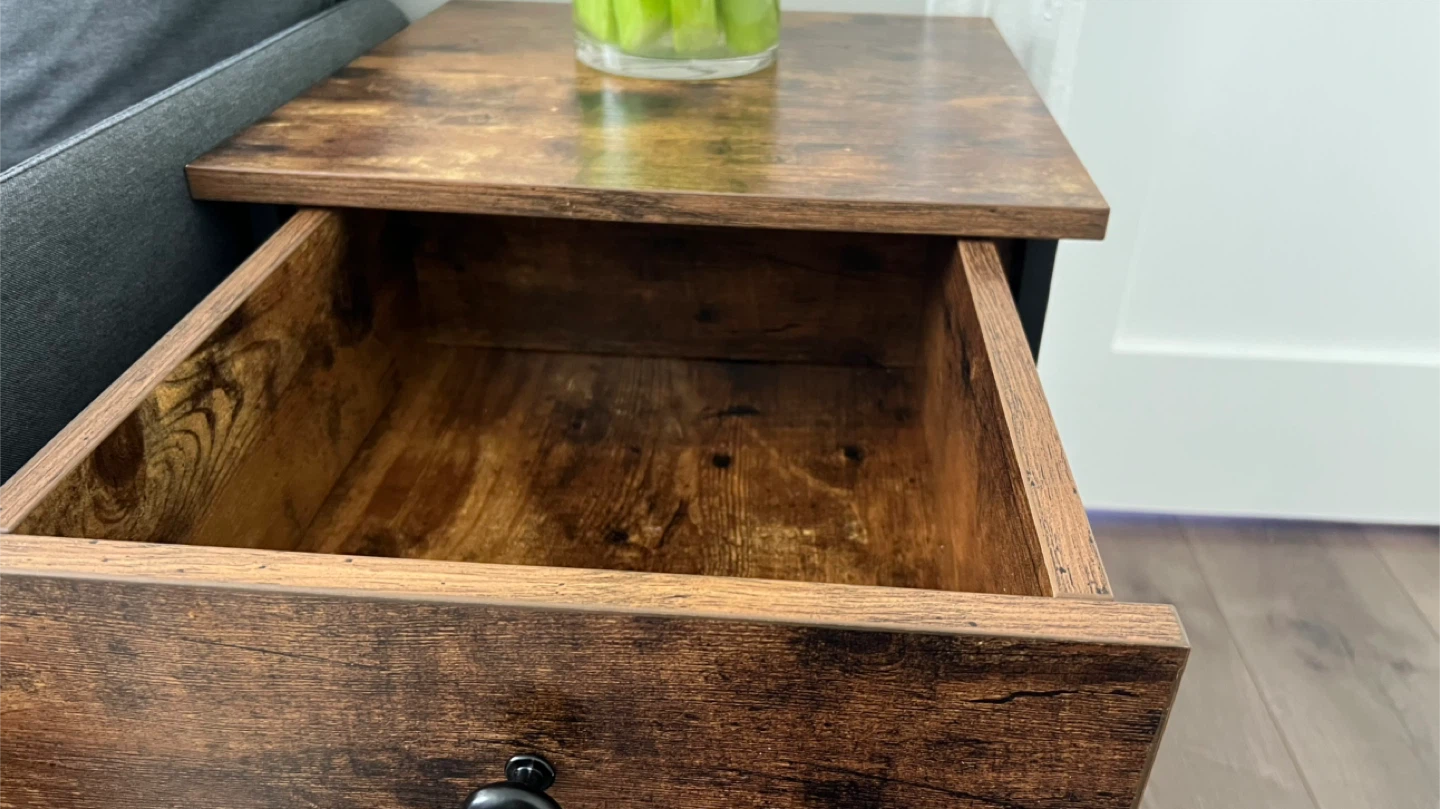 Wayfair antique Brown End Table with Drawer - photo 3