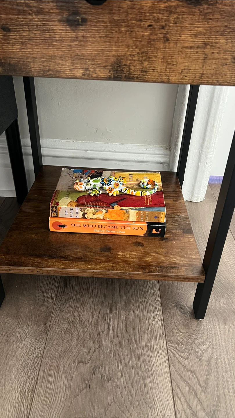 Wayfair antique Brown End Table with Drawer - photo 4