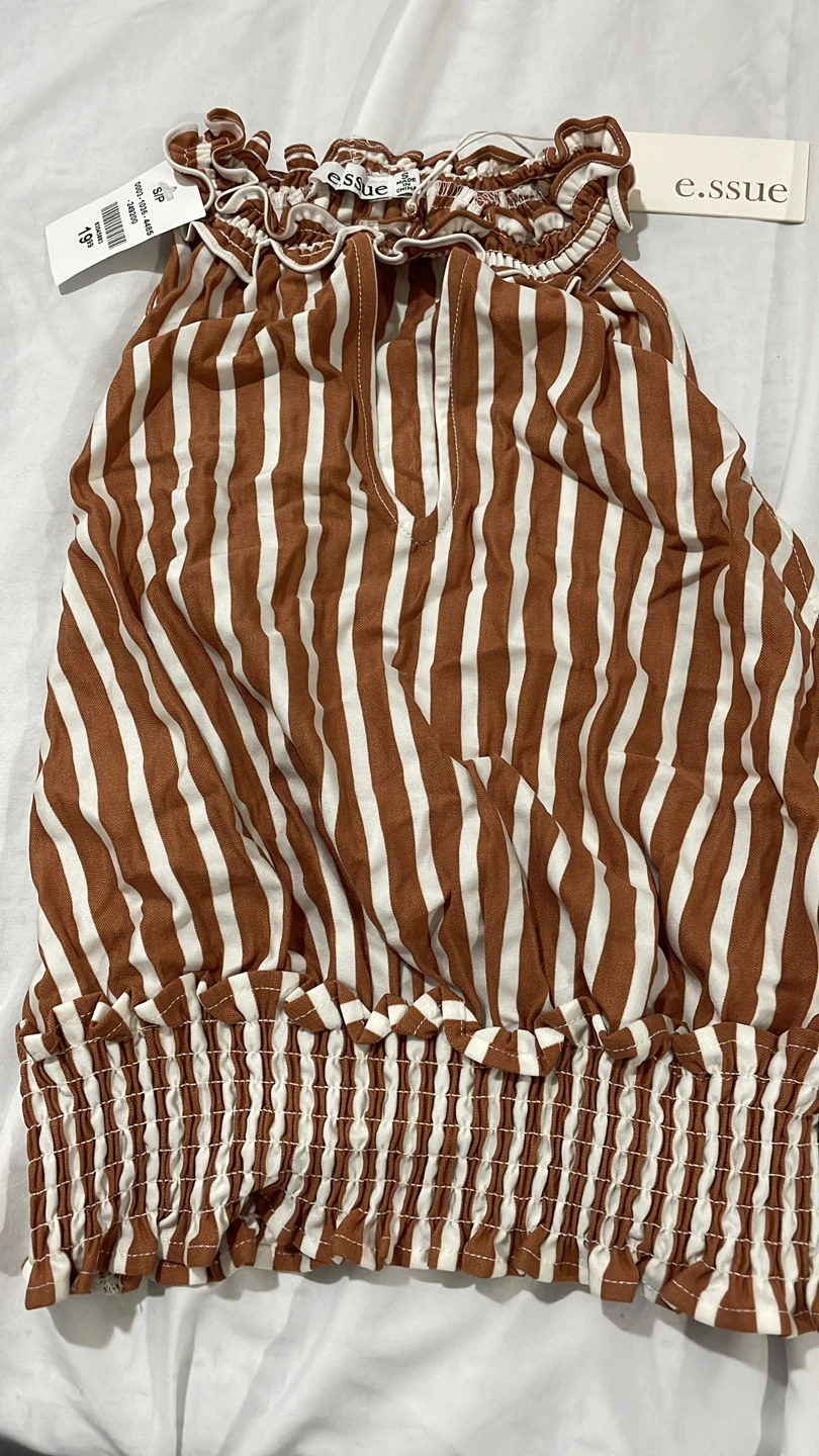 e.ssue Women's Striped Halter Top - photo 4