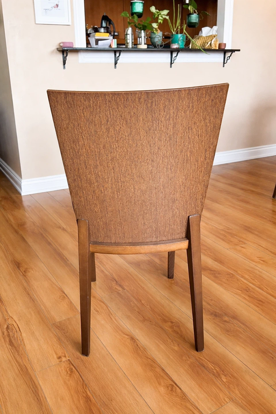Modern Dining Chair - Brown and Grey Fabric Seat - photo 2