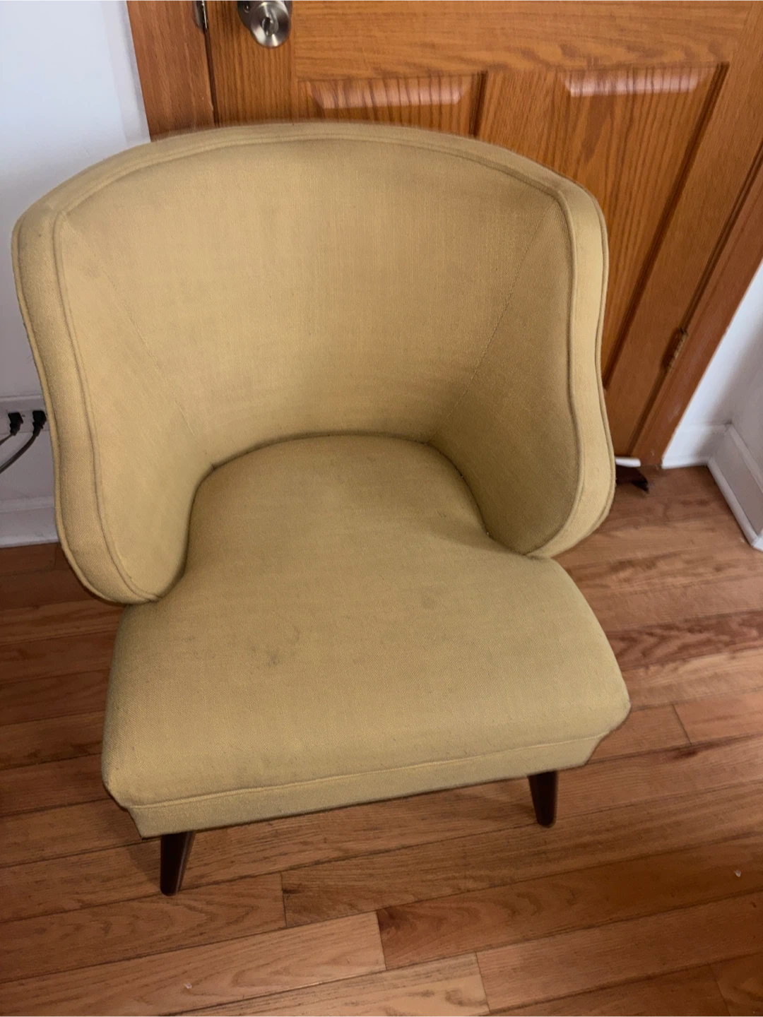 Yellow accent chair garage pick up - photo 5