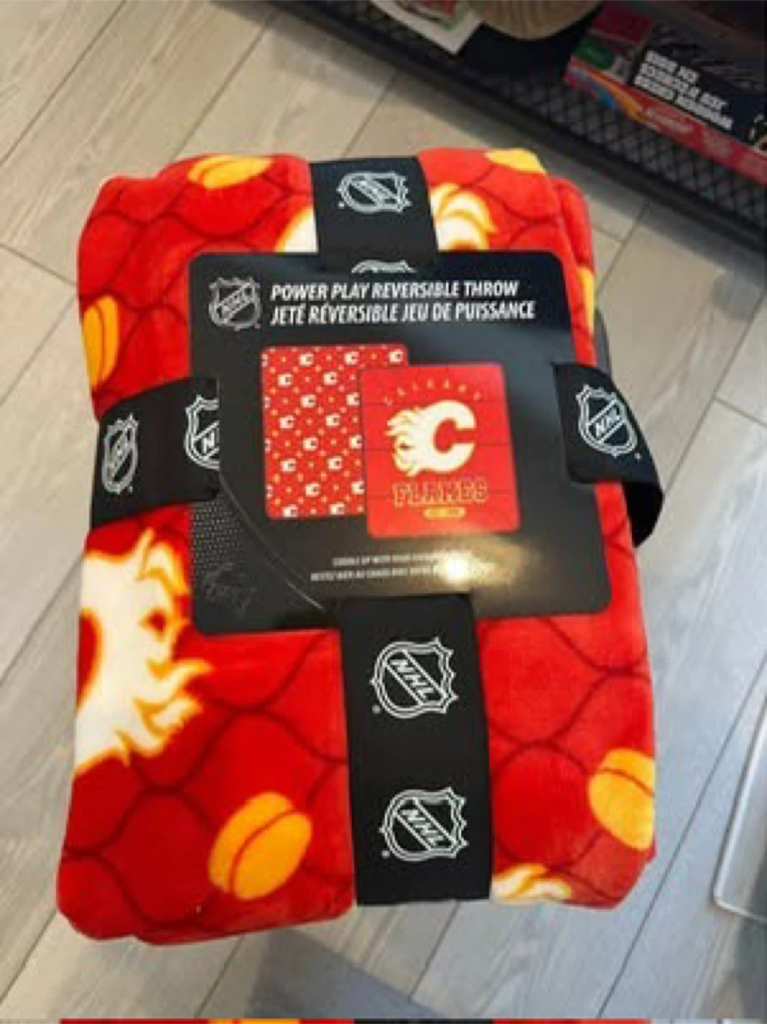 NHL Calgary Flames Reversible Throw Blanket
