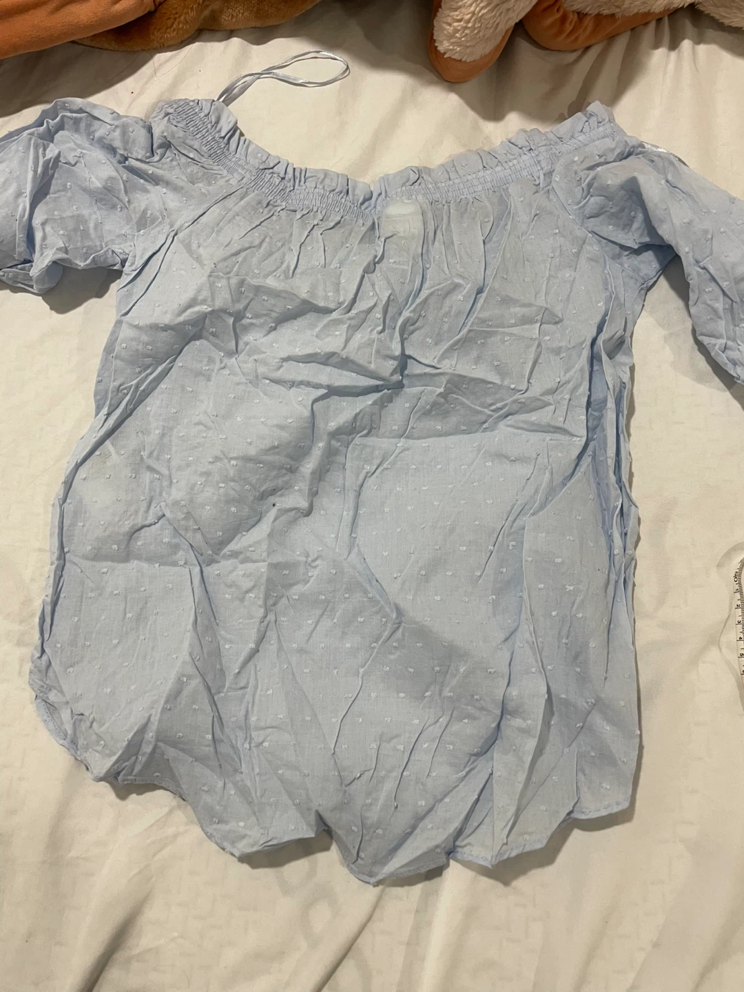 H&M Light Blue Off-the-Shoulder Top - photo 2