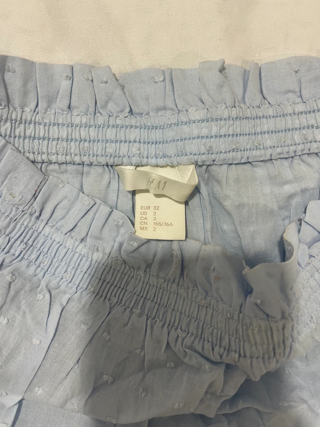 H&M Light Blue Off-the-Shoulder Top - photo 3