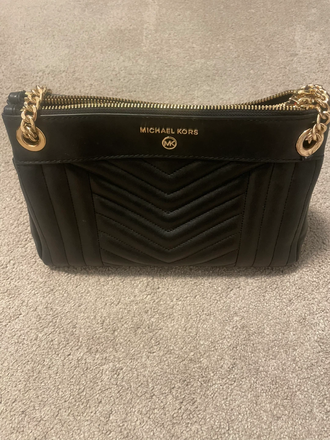Michael Kors Black Leather Quilted Chain Shoulder Bag - photo 2