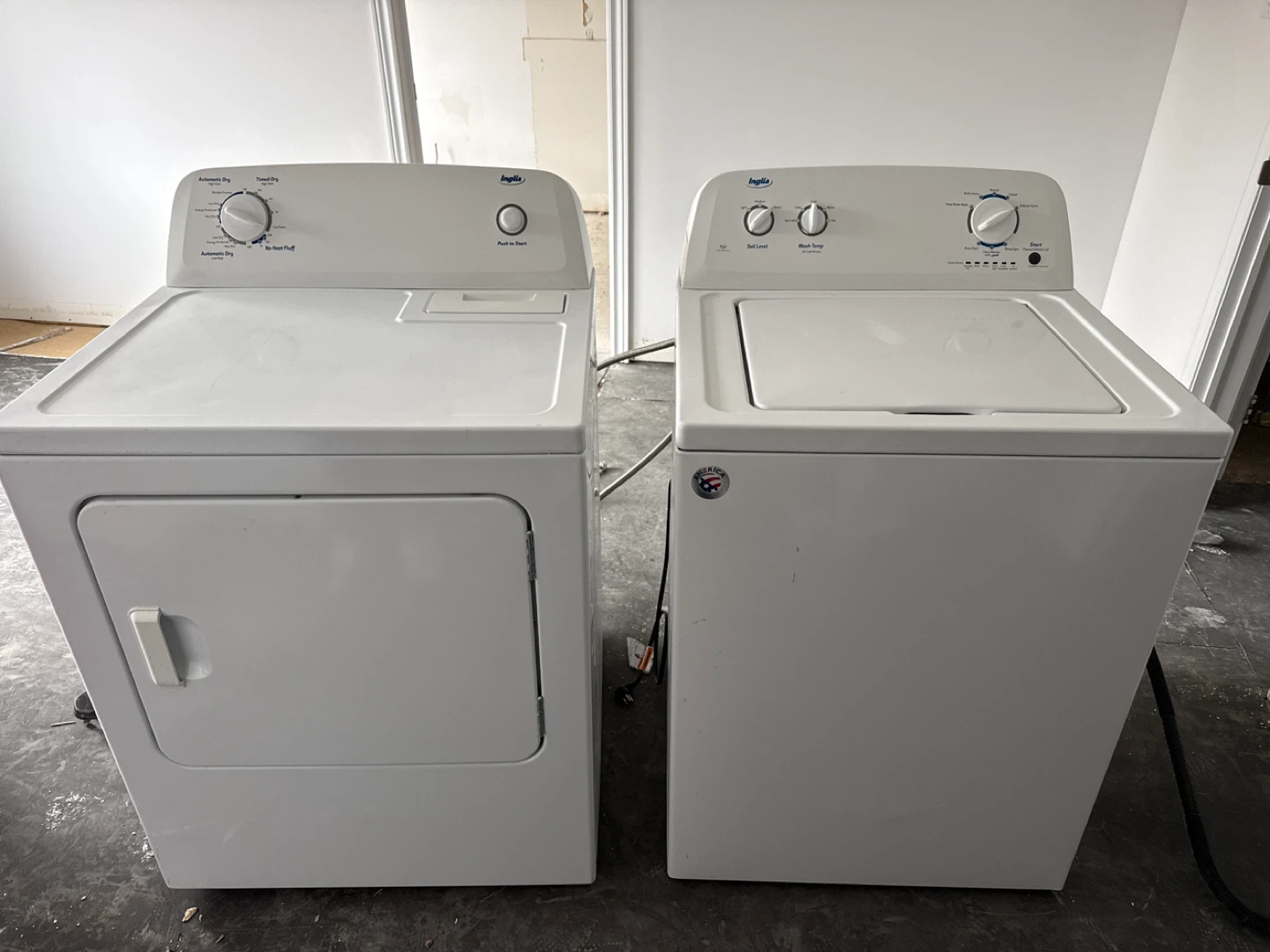 Inglis White Electric Dryer and Washer
