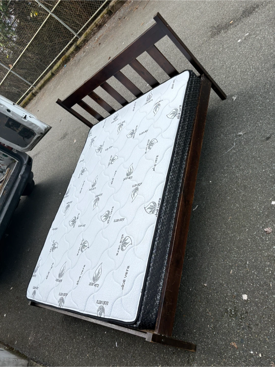 Queen Bed frame & mattress ( delivery available)