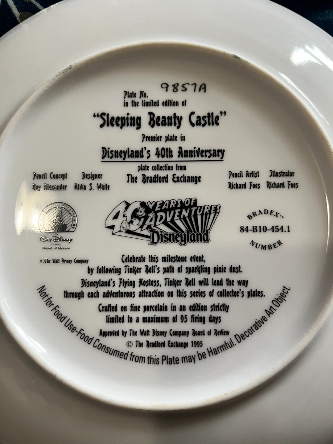 Sleeping Beauty Castle Collector's Plate - photo 3