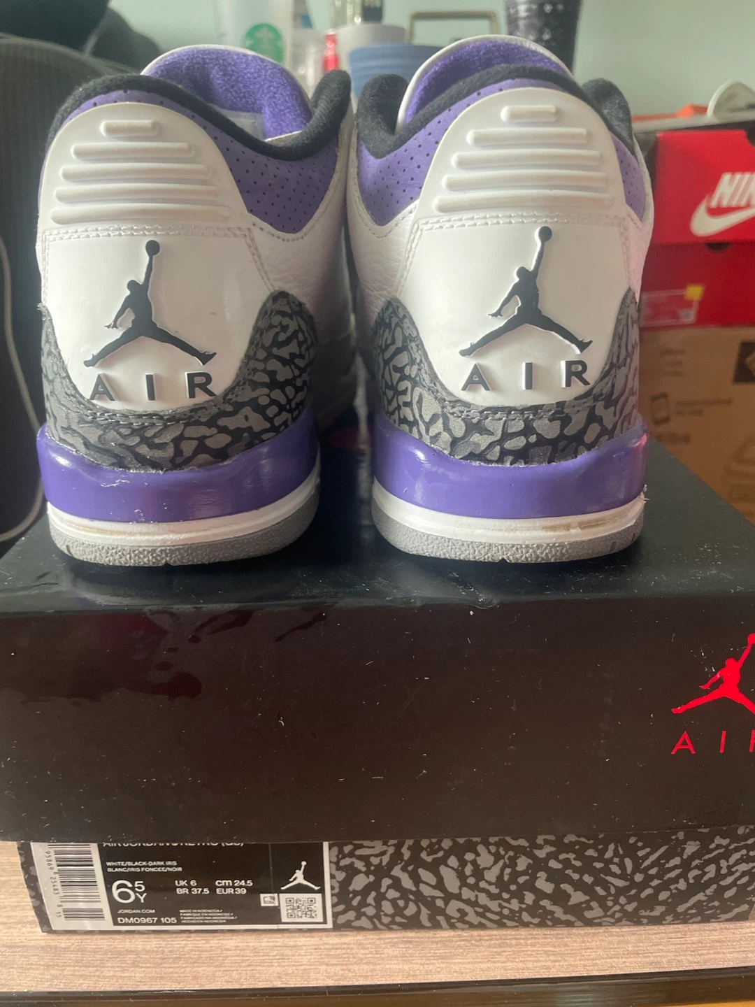Air Jordan 3 Retro (GS) White/Black-Dark Iris - photo 3
