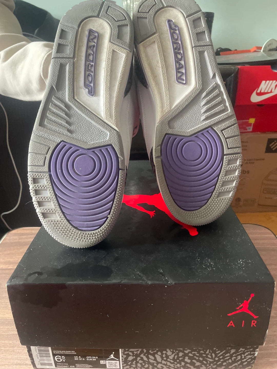 Air Jordan 3 Retro (GS) White/Black-Dark Iris - photo 5