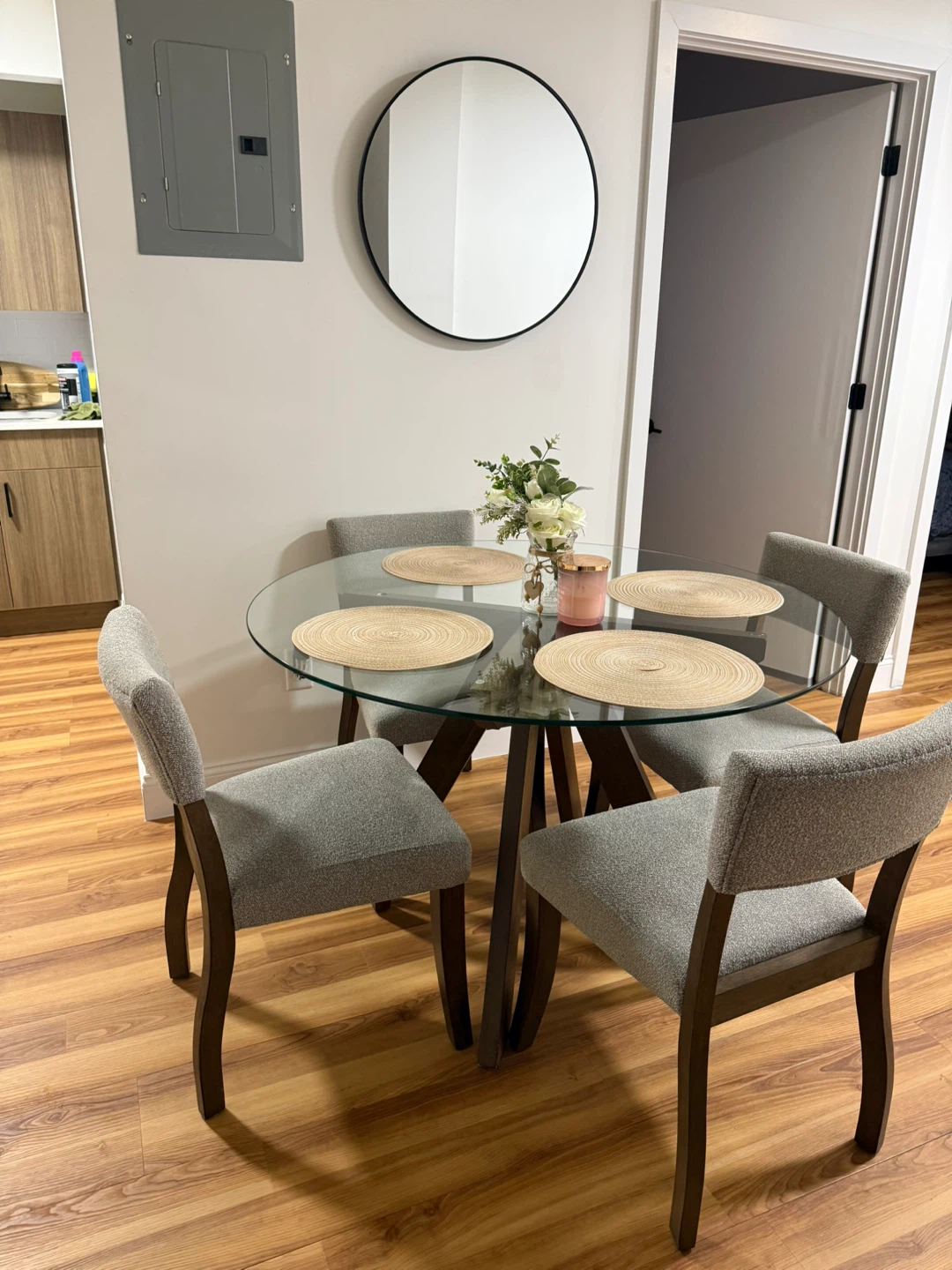 Glass Top Dining Table Set with 4 Chairs - photo 4