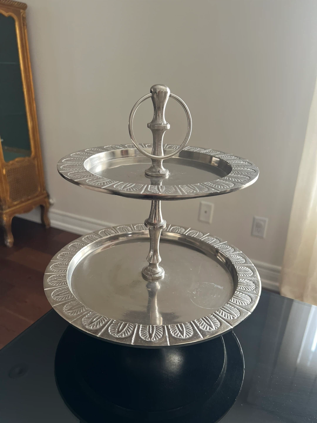 Silver Two-Tiered Serving Stand - photo 2