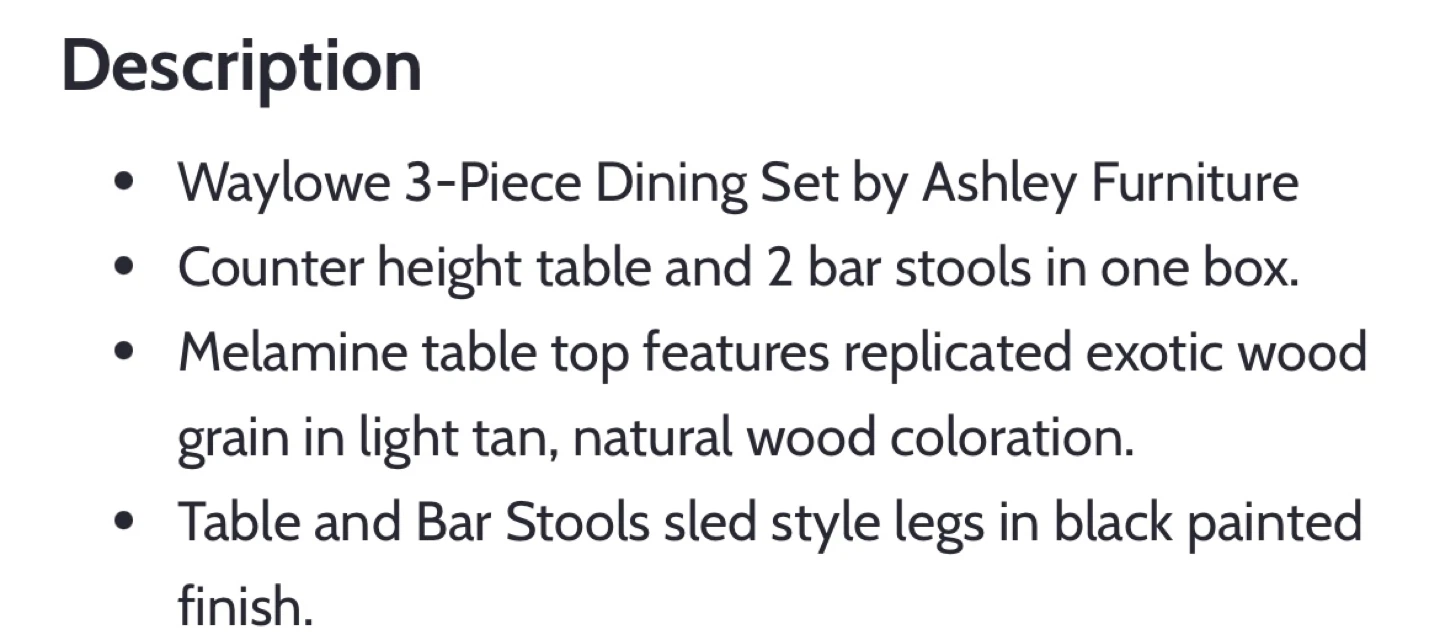 Ashley Furniture Waylowe 3-Piece Counter Dining Set - photo 3