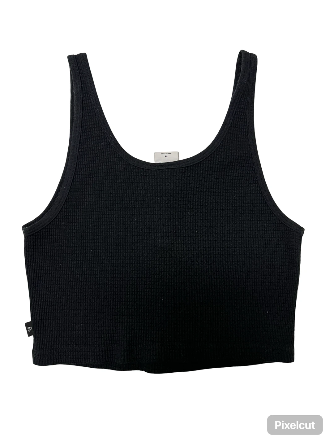 TNA Black Ribbed Cropped Tank Top Size M - photo 2